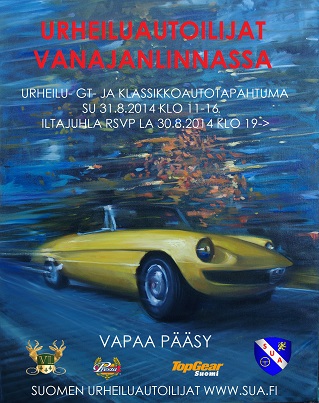 urheiluautoilijat vanajanlinnassa 2014 juliste FINALpinei.jpg